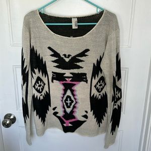 Black and white patterned sweater